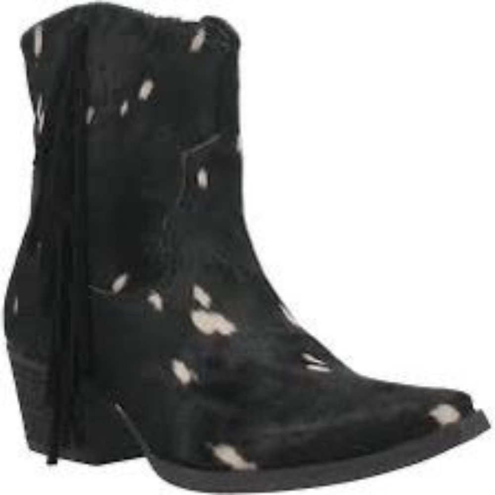 Dingo DI351 Hair We Go Fringe Western Booties Black Size 6M